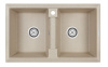 Кухонная мойка Paulmark TANDEM 80/2 PM238150-BE 80х50 цвет бежевый